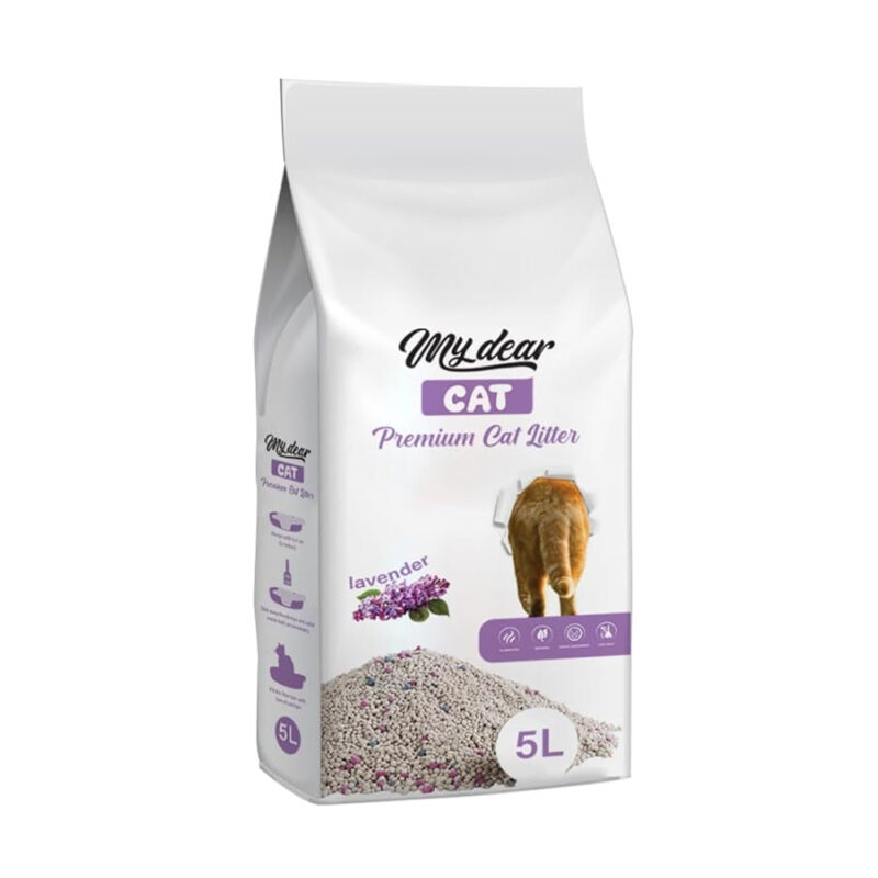 My Dear Cat Litter – Dark, 100% Fast Clumping, 5L, Lavender Scent