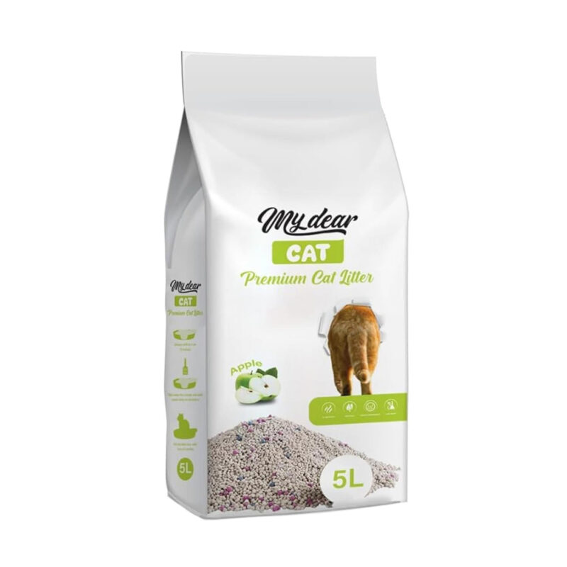 My Dear Cat Litter – Dark, 100% Fast Clumping, 5L, Apple Scent
