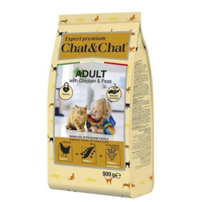 Chat&Chat Cat Food – 900g Chicken & Peas Flavor