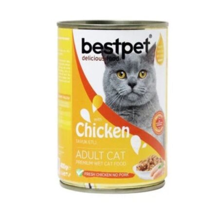Bestpet Wet Food Chunks with Chicken in Jelly for Sterilized Adult Cats