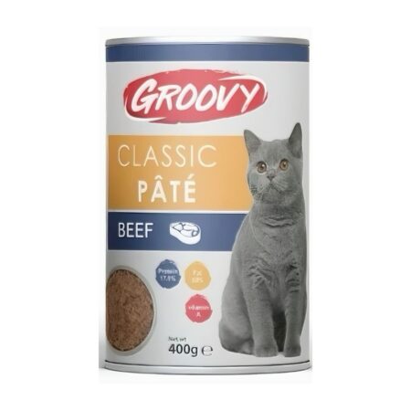 Groovy Classic Pate Beef Adult Cat Wet Food Cans 400g