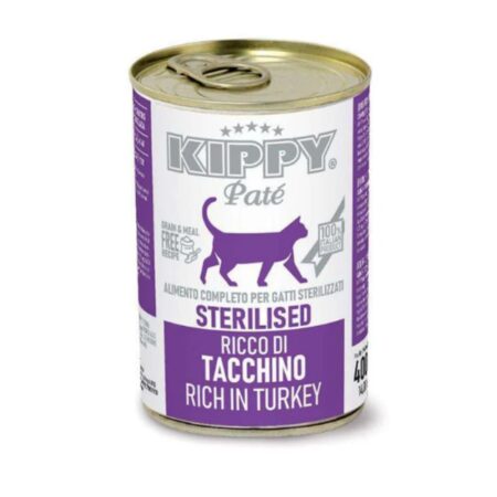 Kippy Pate Sterilised Cat Wet Food Rich in Turkey 400g