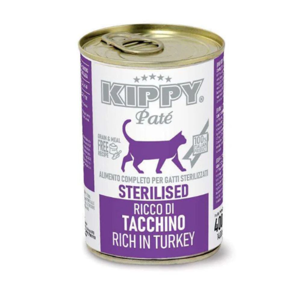 Kippy Pate Sterilised Cat Wet Food Rich in Turkey 400g