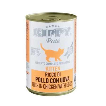 kippy pate chicken & eggs kitten cat 400g
