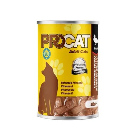 Pro Cat Wet Food For Adult In Chunks In Gravy With Duck 415G