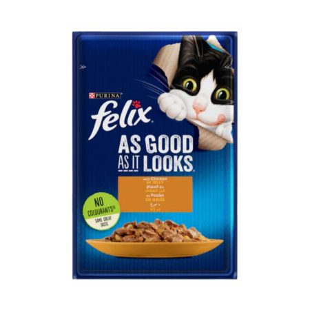 PURINA FELIX As Good as it Looks With Chicken in Jelly Wet Cat Food Pouch 85g